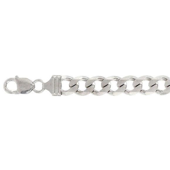 11MM Curb Chain .925 Solid Sterling Silver 20"